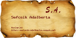 Sefcsik Adalberta névjegykártya